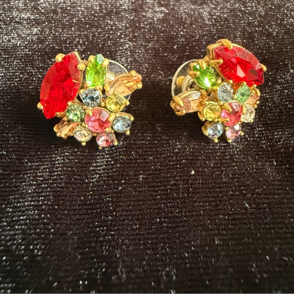 J.Crew Beautiful Crystal earrings multicolor - Picture 6 of 6
